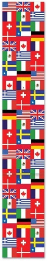 [54483] Jointed International Flag Pulldown Cutout, 1.83m