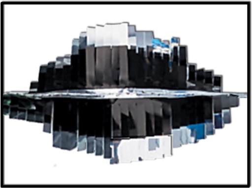 [55208-BKS] 7.6m x 9.5cm Gleamin' Twirl Metallic Festooning - Black/Silver