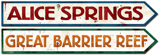 [55340] 60cm x 9cm Australian Street Sign Cutouts