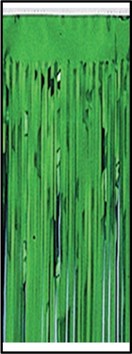 [55861-G] 4.2m x 76cm Metallic Table Skirting - Green