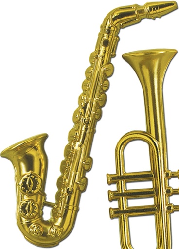 [55879-Gd] 43cm-53cm Plastic Musical Instruments - Gold