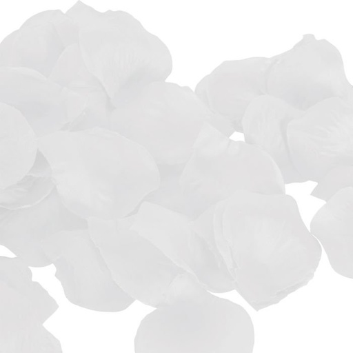 [56030-W] 5.7cm Fabric Rose Petals - White