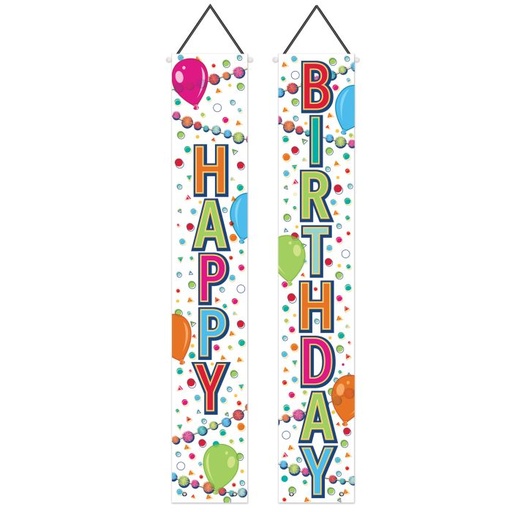 [56039] Happy Birthday Fabric Door Panel Set, 1.8m