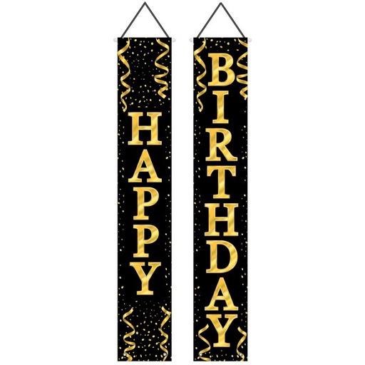 [56053] Happy Birthday Fabric Door Panel Set, 1.8m