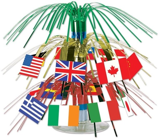 [57372] International Flag Mini Cascade Centrepiece, 2.28m