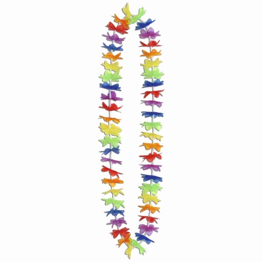 [57391-50] 1m Silk 'N Petals Rainbow Floral Lei
