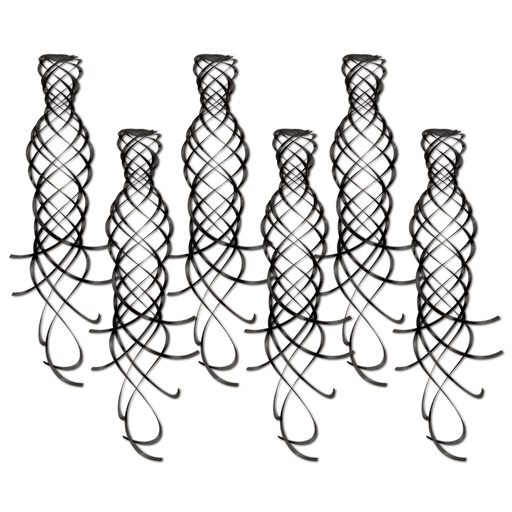 [57635-BK] Shimmering Whirls, 50cm, 6/pkg