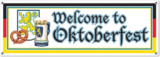 [57643] 1.5m x 53cm Welcome To Oktoberfest Sign Banner