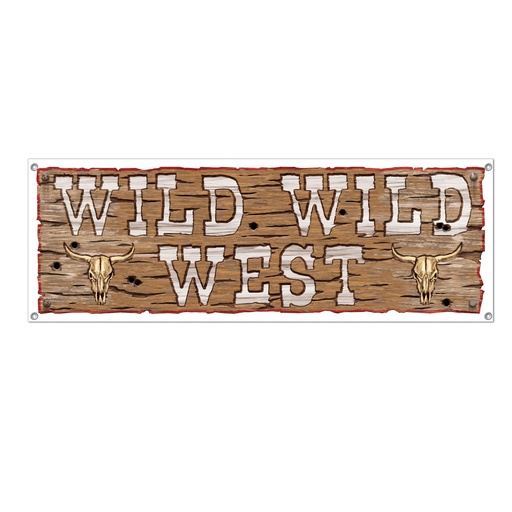 [57676] Wild Wild West Sign Banner, 1.5m