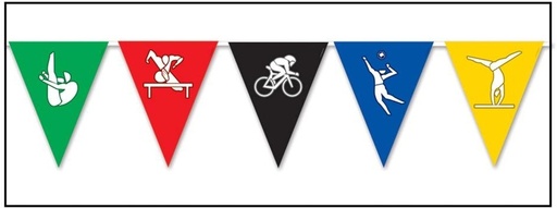 [59870] Summer Sports Pennant Banner, 3.66m