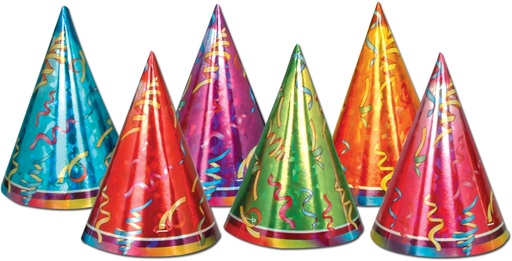 [60357] Prismatic Party Hats, 16.5cm