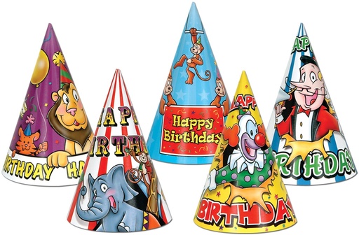 [66008] Circus Birthday Hats, 16.5cm