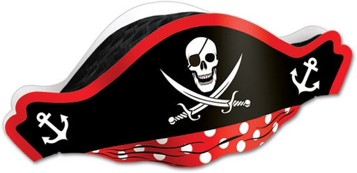 [66880] Printed Pirate Hat with Tissue Crown