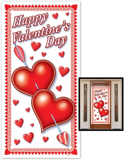 [70010] 1.5m x 76cm Happy Valentine's Day Door Cover