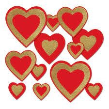 [70018] Glittered Heart Cutouts