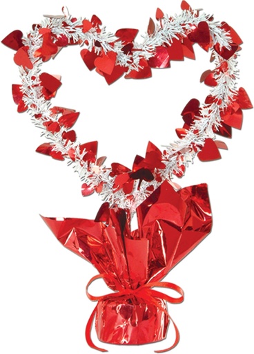 [70806-R] 29cm Heart Gleamin' Shape Centrepiece