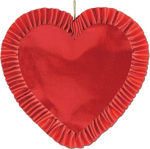 [77076-R] 33cm Heart w/ Satin Ribbon