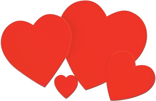 [77760-9] 21cm Printed Heart Cutout
