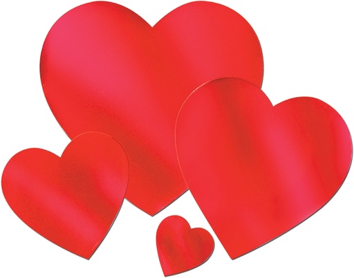 [77792-R] 30cm Foil Heart Cutout