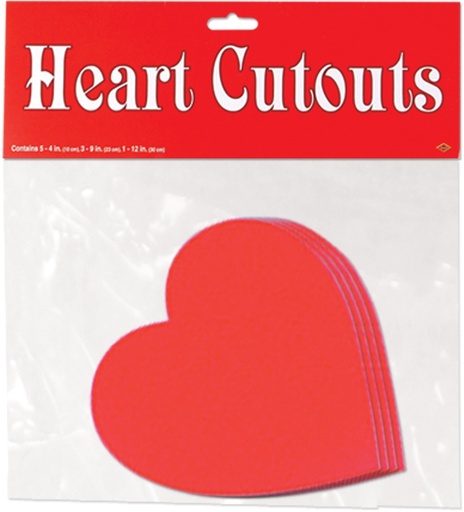 [77840] 10cm Printed Heart Cutouts