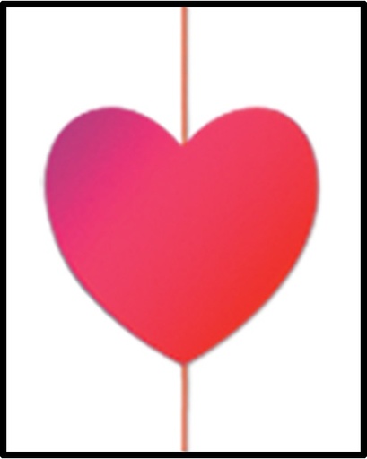 [77965] 1.95m Heart Stringer - Red