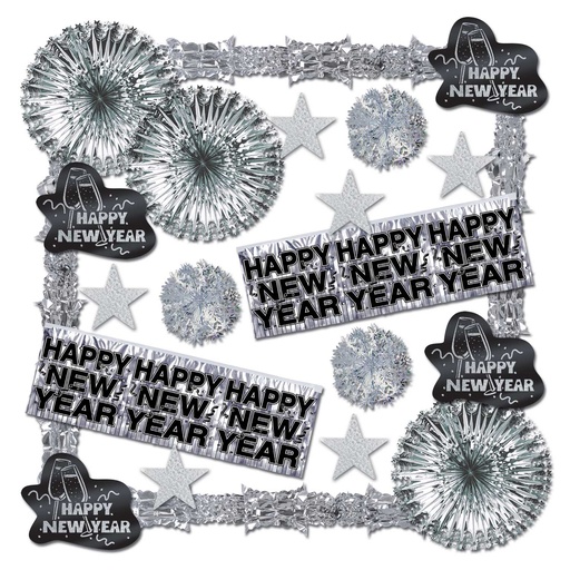 [88950-S] Shimmering Silver Ny Dec Kit - 22 Pcs