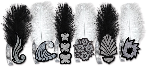 [88952-50] Black & White Roaring 20'S Tiaras