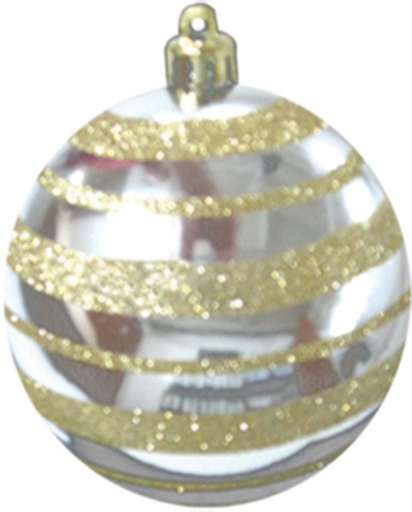 [FBCH1202G100-S] Ball with Gold Glitter, 10cm