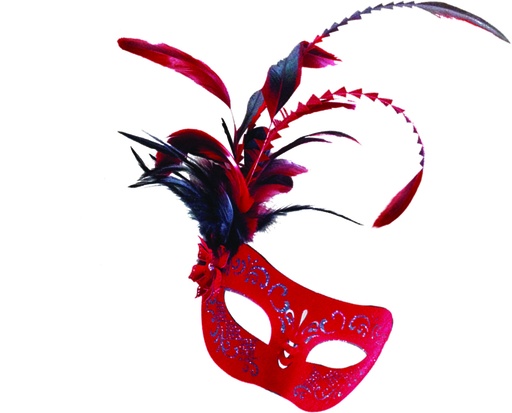 [CF002-R] Feather Mask