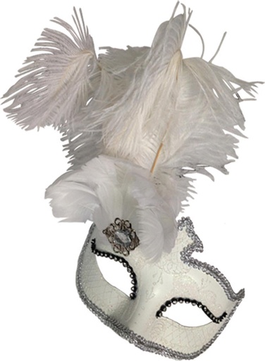 [CF006-W] Feather Mask