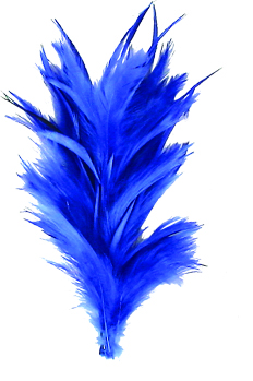 [BF358-B] Feather with Clip - Blue