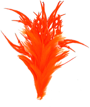 [BF358-OR] Feather with Clip - Orange