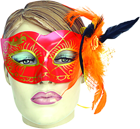[CM104] Feather Mask - Orange