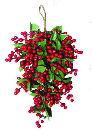 [DZ018] Berry Teardrop with Leaves, 46cm