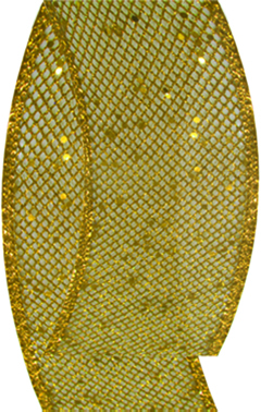 [DH073] Net Ribbon with Glitter, 9.1m