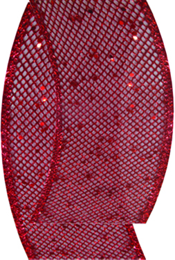 [DH074] Net Ribbon with Glitter, 9.1m