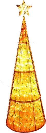 [DHA004] Light-Up Cone Tree, 1.3m