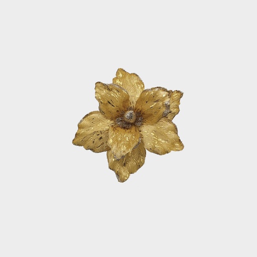 [EY117-GD] Glittered Poinsettia, 23cm