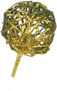 [GL049S-10-GD] 6cm Lata Ball with 10cm Stem - Gold
