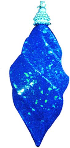 [YT42-B] 12.5cm Hanging Glass Twist Drop - Blue