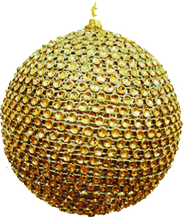 [HE010] 12cm Studded ball - Copper