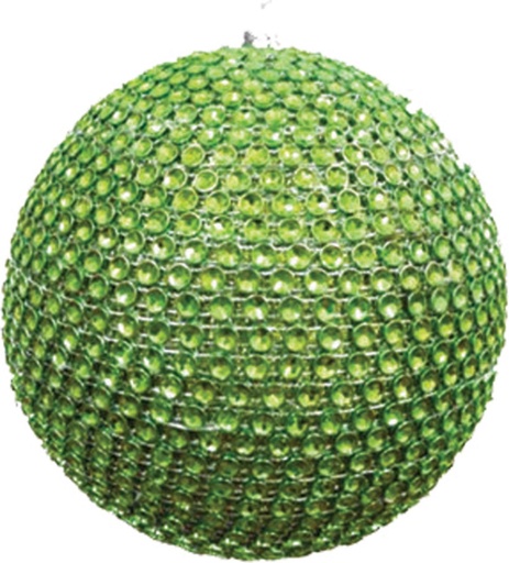 [HE018] 15cm Studded Bauble - Lime Green