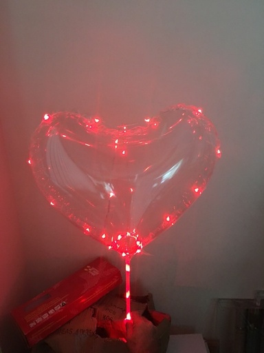 [EV021] LED Heart Balloon - Red