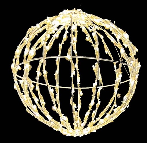 [HB005-GD60] 60cm Light-Up Ball, Gold Frame, Warm White LED