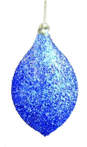 [HH212] 20cm Glittered Studded Drop - Blue