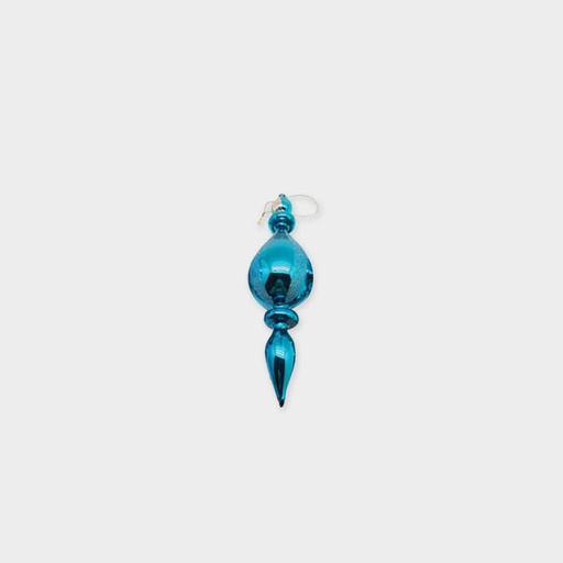 [HH248] Shiny Glass Finial - Blue