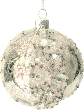 [HWN4223] 8cm Decorative ball - Silver