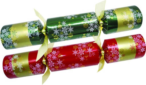[SBC206] 12" Classic Crackers - Red/Green with Gold/White Design