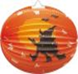 [40910] 25cm Witch and Bat Paper Lantern