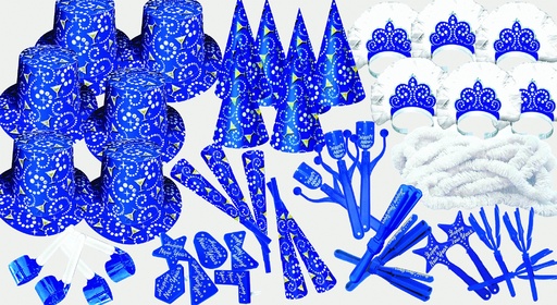 [K38604] Blue Bubbly Assortment For 50